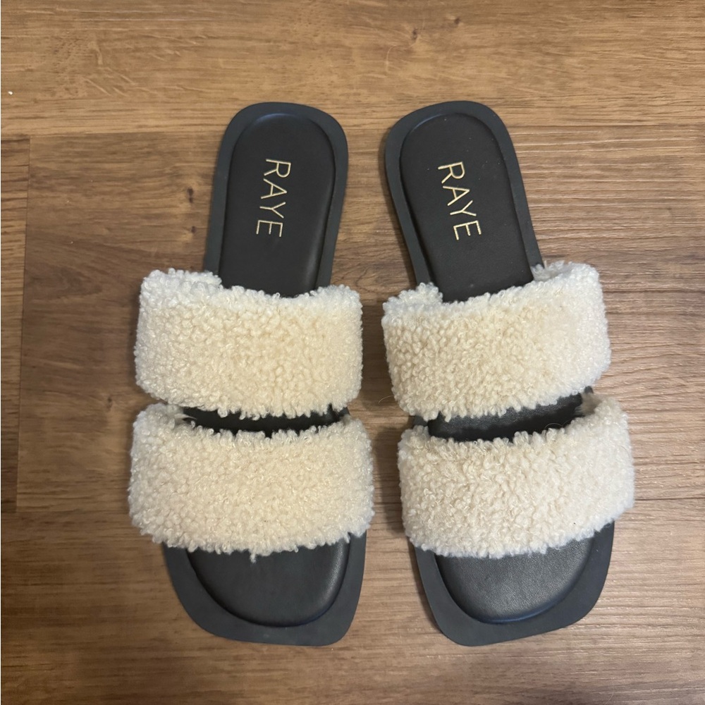 RAYE shearling sandals